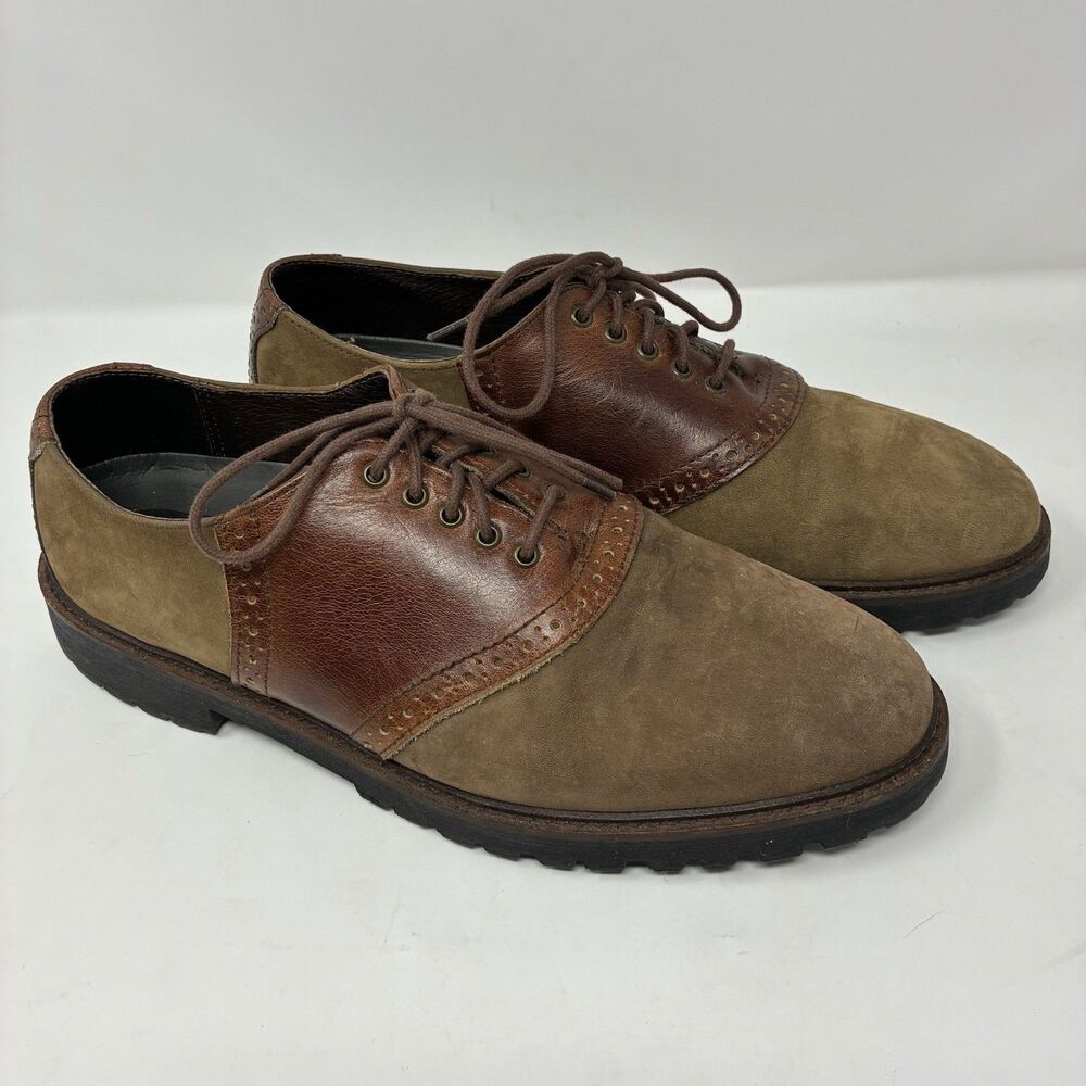 Vintage Walk Over Saddle Oxford Nubuck Suede and Leather Mens 9 M